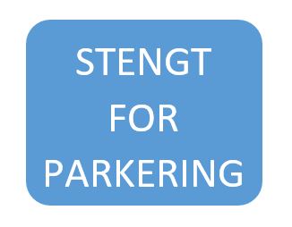 Illustrasjon stengd parkering